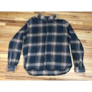 Eddie Bauer Everyday Flex ButtonUp Shirt Men XL BrownFlannel ButtonDown Collared